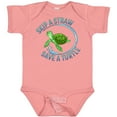 thumbnail image 3 of Inktastic Skip a Straw Save a Turtle with Cute Green Sea Turtle Boys or Girls Baby Bodysuit, 3 of 5