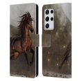 thumbnail image 1 of Head Case Designs Officially Licensed Simone Gatterwe Horses Brown Leather Book Wallet Case Cover Compatible with Samsung Galaxy S21 Ultra 5G, 1 of 6