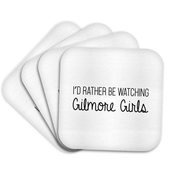 3drose, Id Rather Be Watching Gilmore Girls, Set of 4 Coasters - Cork