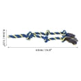 thumbnail image 2 of Cuerda de masticar en forma de nudos para perros Unique Bargains, cuerda de algodón trenzada duradera para limpiar los dientes de gatos y perros, rosa, azul y amarillo, 2 of 7