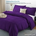 thumbnail image 6 of 900 TC 100% Egyptian Cotton Duvet set Zipper Closur Ultra Soft Durable and Fade Resistant Color Purple Solid size Full, 6 of 7