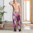 thumbnail image 2 of Sikiie Purple And Pink Tulip Bouquet Pajama Pants Men, PJ Bottoms, Sleep & Lounge Pants-Medium, 2 of 6