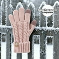 thumbnail image 7 of Kids Winter 3-Piece Set with Pom Pom Beanie, Touchscreen Gloves and Neck Warmer, Warm Knit Hat Scarf Gloves Set for Boys and Girls Age 3-10 Years, Cold Weather Accessories - Pink, 7 of 7