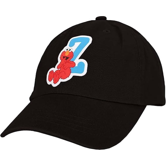Sesame Street Elmo & Abby Kids Toddler Cap with Initial, Toddler Boys Hat, Youth Girl Baseball Cap, Cute Toddler Baseball Cap