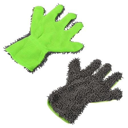 Uxcell Double Sided Chenille Dusting Mitten Microfiber Cleaning Glove ...