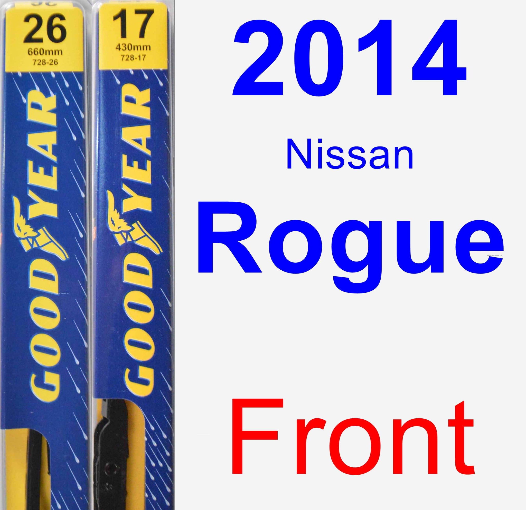 2014 Nissan Rogue Wiper Blade Set/Kit (Front) (2 Blades) Premium