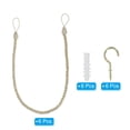 thumbnail image 3 of Unique Bargains Attaches de Rideaux, Lot de 6 Attaches de Rideaux Tressées avec Crochets à Vis et Boulons, Jaune Clair, 3 of 7