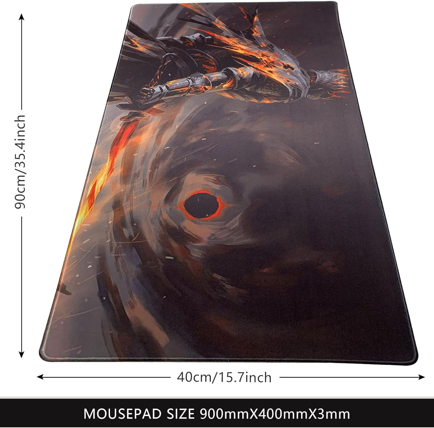 Large Gaming Mouse Pad XXL Extended Mat Desk Pad Mousepad Long Non-Slip Rubber Mice Pads Stitched Edges for Home and Office 35.4" x15.7"x0.2" Wushi