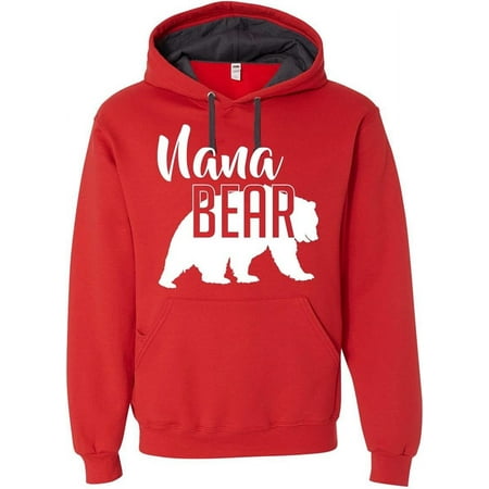 Custom Apparel House Nana Bear Hoodie Grandma Mom Women Family Bear Design Soft Hoodie Adult Pullover Sweatshirt Fiery Red 3XL Custom Apparel House Nana Bear Hoodie Grandma Mom Women Family Bear Design Soft Hoodie Adult Pullover Sweatshirt Fiery Red 3XL