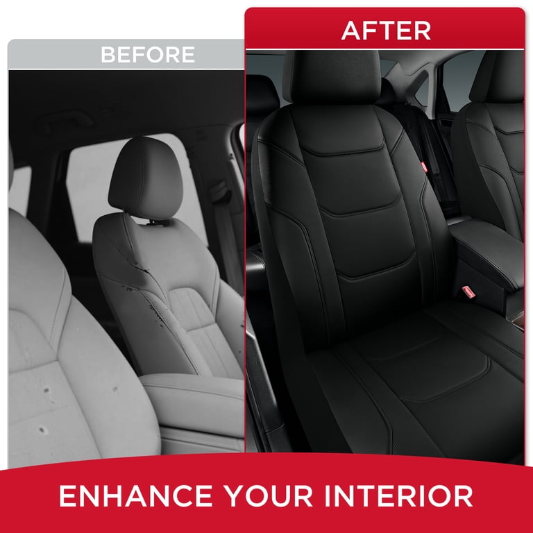 Rubbermaid 2-Piece Cellular Faux Leather Seat Cover, Black photo 3