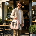 thumbnail image 6 of Cat Carrier Backpack, Pet Carrier Backpack Front Pack for Cat Puppy Dog Carrier Backpack Bag Space Capsule, Pet Carrier for Travel Hiking Camping Brown#, 6 of 6