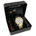 thumbnail image 4 of Yellow Gold Plated LUXURMAN Mens Diamond Watch 0.5ct, 4 of 4