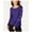 Purple - brightpur, variant on I.N.C Womens Embellished-Sleeve Pullover Blouse, Black, Medium