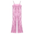 thumbnail image 5 of Doomiva Kids Girls Full Sequins Movies Star Dance Stage Performance Jumpsuit Modern Jazz Hiphop Bodysuit Dancewear Pink 10, 5 of 5