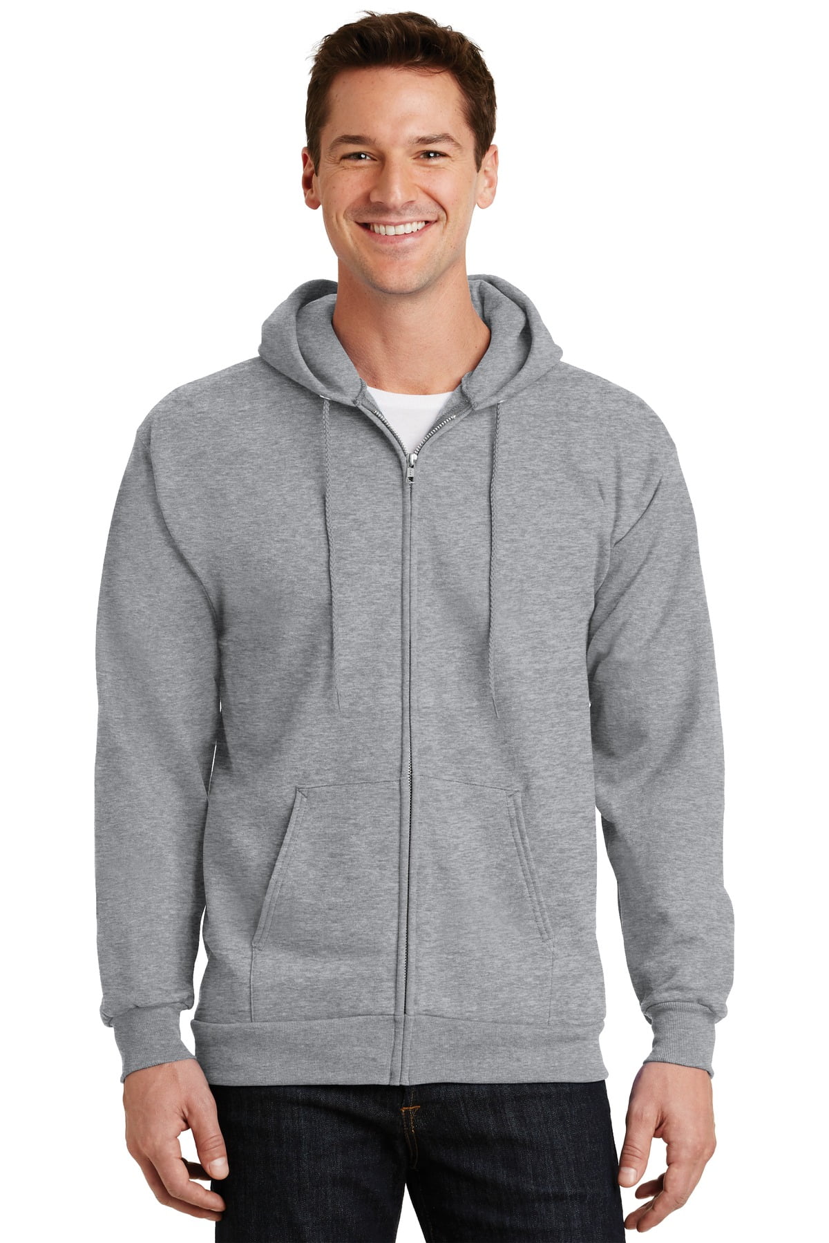 Port & Company - Core Fleece Full-Zip Hooded Sweatshirt - Walmart.com