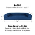 thumbnail image 3 of Furhaven - Funda de repuesto para cama para perro, acolchada, estilo sofá, lavable a máquina, color azul marino, grande, 3 of 5