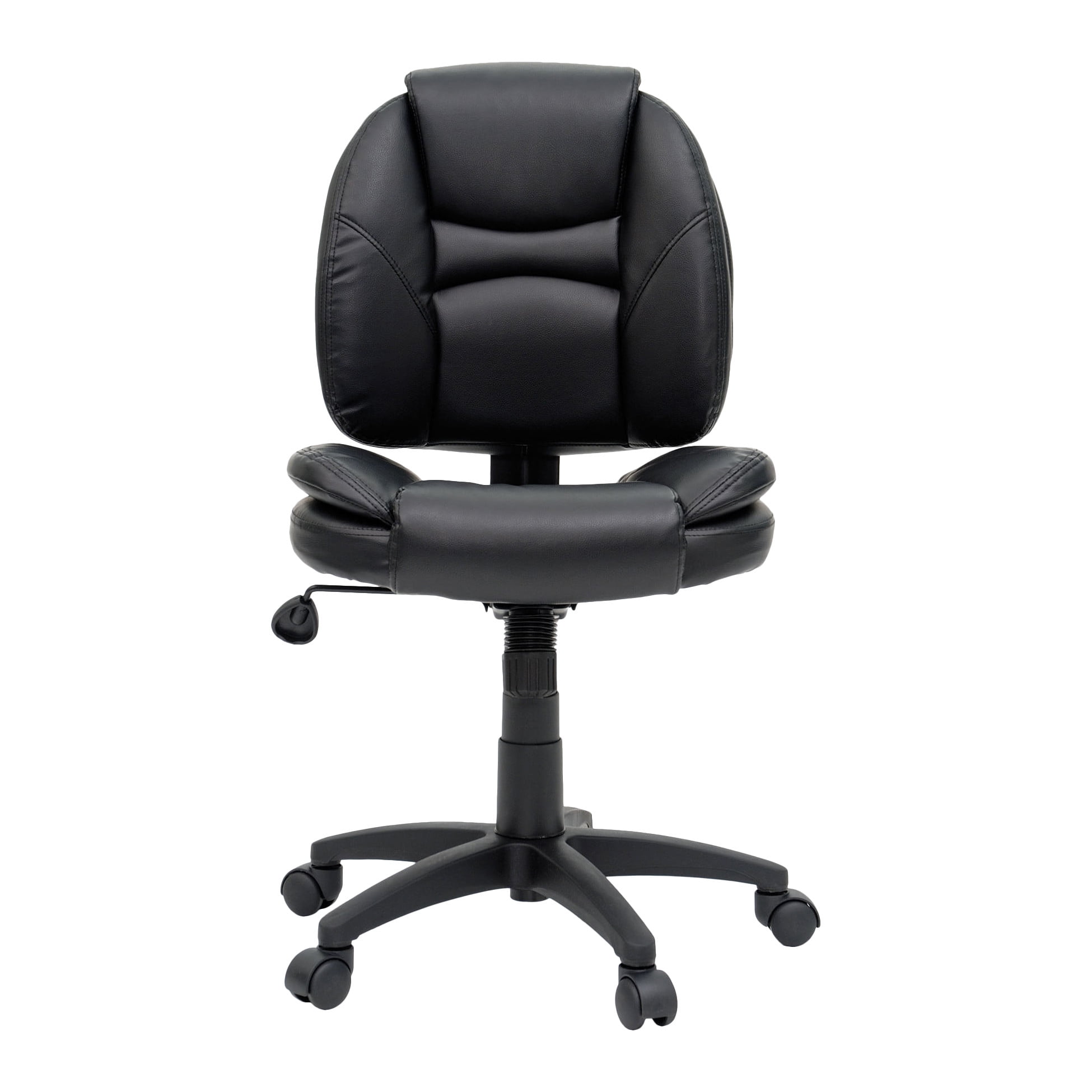 Sauder Gruga Leather Office Duraplush Task Chair, Black