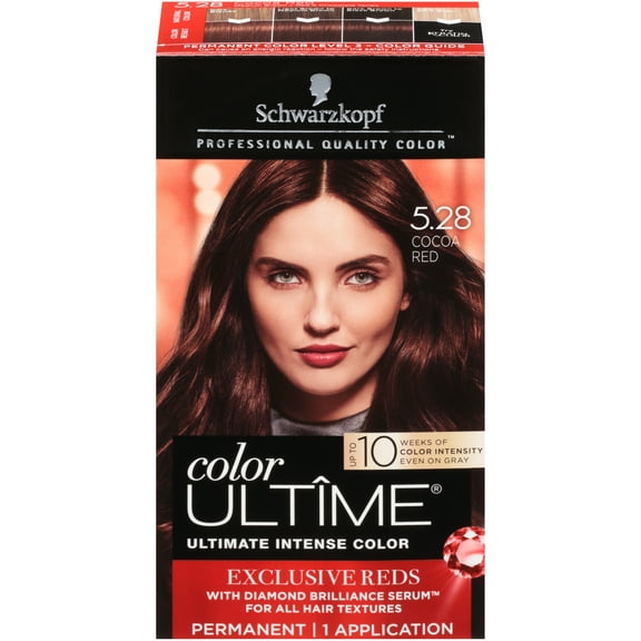 Schwarzkopf Color Ultime Permanent Hair Color Cream, 5.28 Cocoa Red