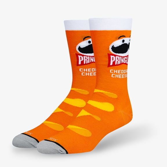 Pringles Cheedar Cheese Orange Men's Crew Socks