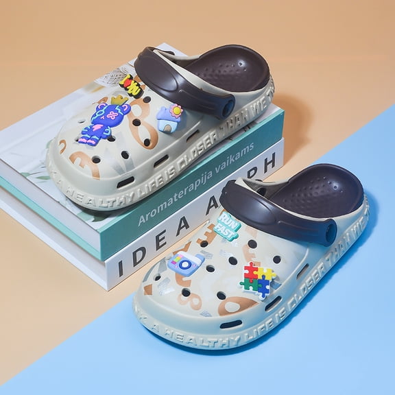 Kids Clogs Garden Shoes Girls Boys Lightweight Beach Pool Shower Slip On Toddler Slippers Cartoon Children Summer Sandals