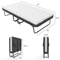 thumbnail image 3 of NBTiger Folding Bed with Mattress Included Memory Foam, Twin Size 75" x 38" Portable Rollaway Bed for Adults, Extra Folded Guest Bed with Super Smooth Surface, 3 of 8
