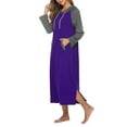 thumbnail image 3 of Avidlove Cotton Nightgown for Women Long Sleeve Hooded Gowns Sleepwear Full Length Nightwear with Pockets, 3 of 6