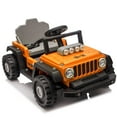 thumbnail image 2 of 12V Ride on Toys for Kids, Electric Off-Road UTV Truck w/Remote Control & Mobile App Control, Battery Powered Ride on Cars with Slow Start&Swing Function, Anti-Slip Wheels, LED Lights, Music, Orange, 2 of 7