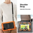 thumbnail image 5 of For Xiaomi Redmi Pad SE 8.7 inch 2024, 360 Rotating Shockproof Cover with Stand, Screen Protector, Shoulder Strap, Orange, 5 of 7