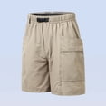 thumbnail image 6 of KIHOUT Men's Lightweight Tactical Cargo Shorts - 90% Nylon 10% Spandex, Buckle Waistband, Velcro Cargo Pockets, Knee-Length for Outdoor Hiking, Running and Casual Daily Wear, 6 of 9