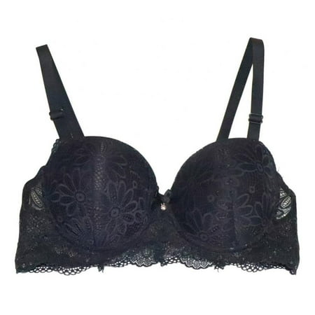 

Women s Sexy Half Cup Lace Bra Underwired on Gathered Anti-exterior Size Underwear