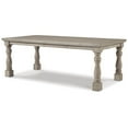thumbnail image 4 of Loa 84 Inch Rectangular Dining Room Table, Thick Plank Top, Weathered Gray, 4 of 4