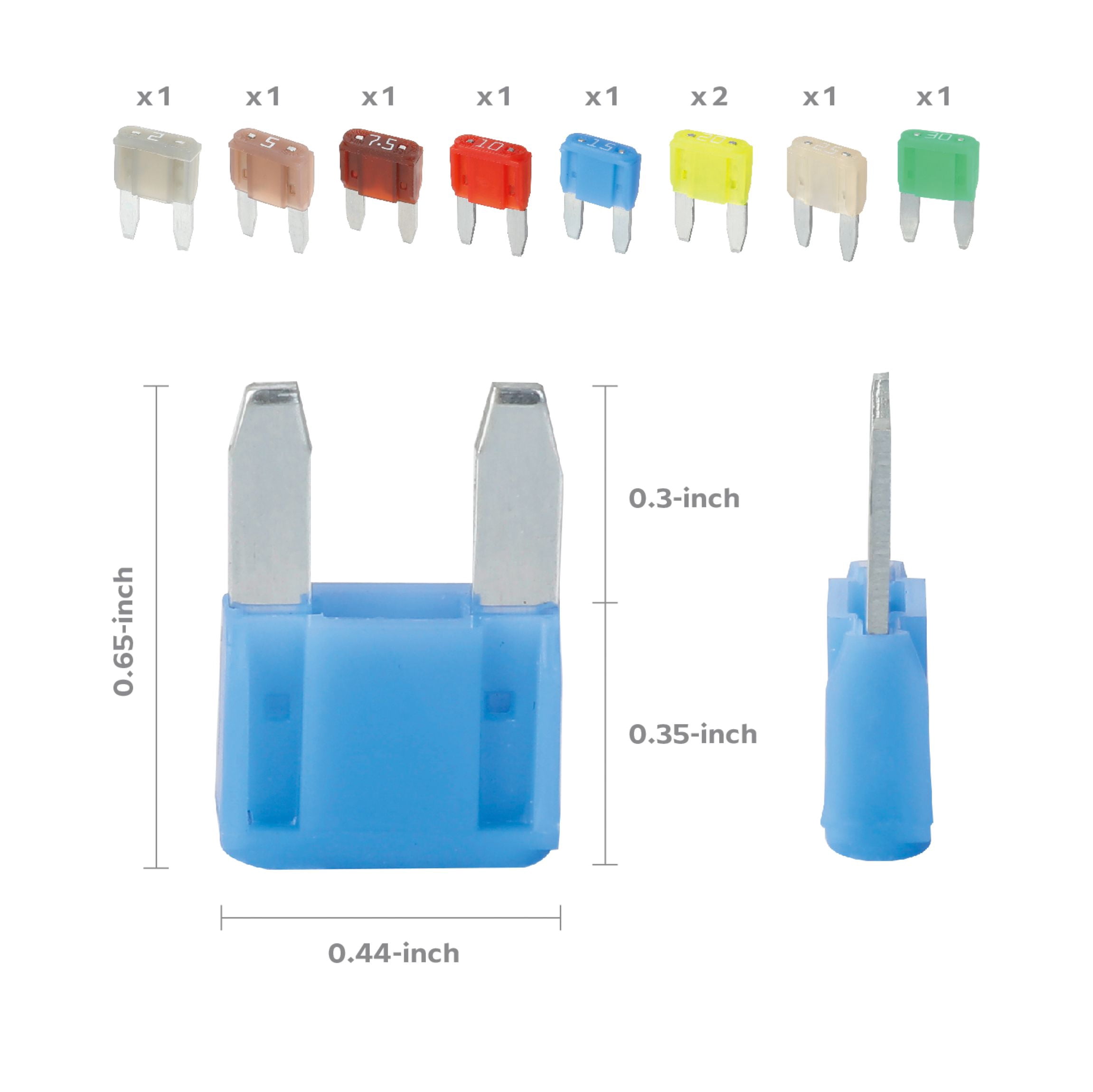 EverStart 24 Piece Emergency Fuse Caddy for GM Models Post-2000 with Color Coded Amp Ratings