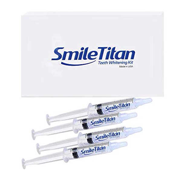 Smile Titan Teeth Whitening Gel Refill 4x Syringes 44 Carbamide