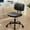 Black, variant on LIFERECORD PU Leather Armless Home Office Desk Chair, Small Ergonomic Task Chair for Adults and Students, Low Back Seating with Swivel, Adjustable Height, Rolling Wheels, Brown