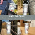 thumbnail image 7 of 30oz Pioneer Colorful Floral Stainless Steel Flip Straw Tumbler with Lid and Straw Spill Proof Travel Cup Double Wall Vacuum Insulated Coffee Mug with Top Handled White, 7 of 7
