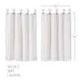thumbnail image 2 of VHC Brands Stitched Burlap Farmhouse Curtain, White, Tier Set of 2 Panels 36x36, 2 of 4