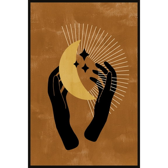 Marmont Hill Hands of Power Floater Framed Painting Print on Canvas