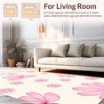 thumbnail image 2 of ODIKA 8'x10' Machine Washable Non-Slip Area Rug, Elegant Petal Decorative Accent High Traffic Rug with Pad, Pink, 360319, 2 of 8