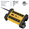 thumbnail image 3 of Protector contra sobretensiones Power Strip CRST de alta resistencia, 10 salidas 2800J, 3 of 6