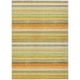 thumbnail image 2 of HomeRoots 561514 3 x 5 ft. Artichoke Green Striped Washable Non Skid Indoor Outdoor Rectangle Machine Woven Area Rug, 2 of 3