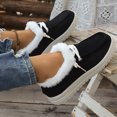thumbnail image 6 of Women's Winter Fleece Lined Walking Shoes, Warm Lace Up Breathable Upper Non Slip Sole, Cozy Cotton Sneakers for Cold Weather Daily Wear, 6 of 6