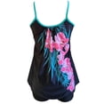 thumbnail image 3 of WILLBEST Robe avec Soutien-Gorge Intégré Maillot de Bain pour Femme Tankini 2 Pcs Maillot de Bain Normal Dos Nu 2 Pcs Imprimé Réglable Couleur d'Impression Rembourré à Bretelles Maillots de Bain Aguichant Tenue de Plage, 3 of 5