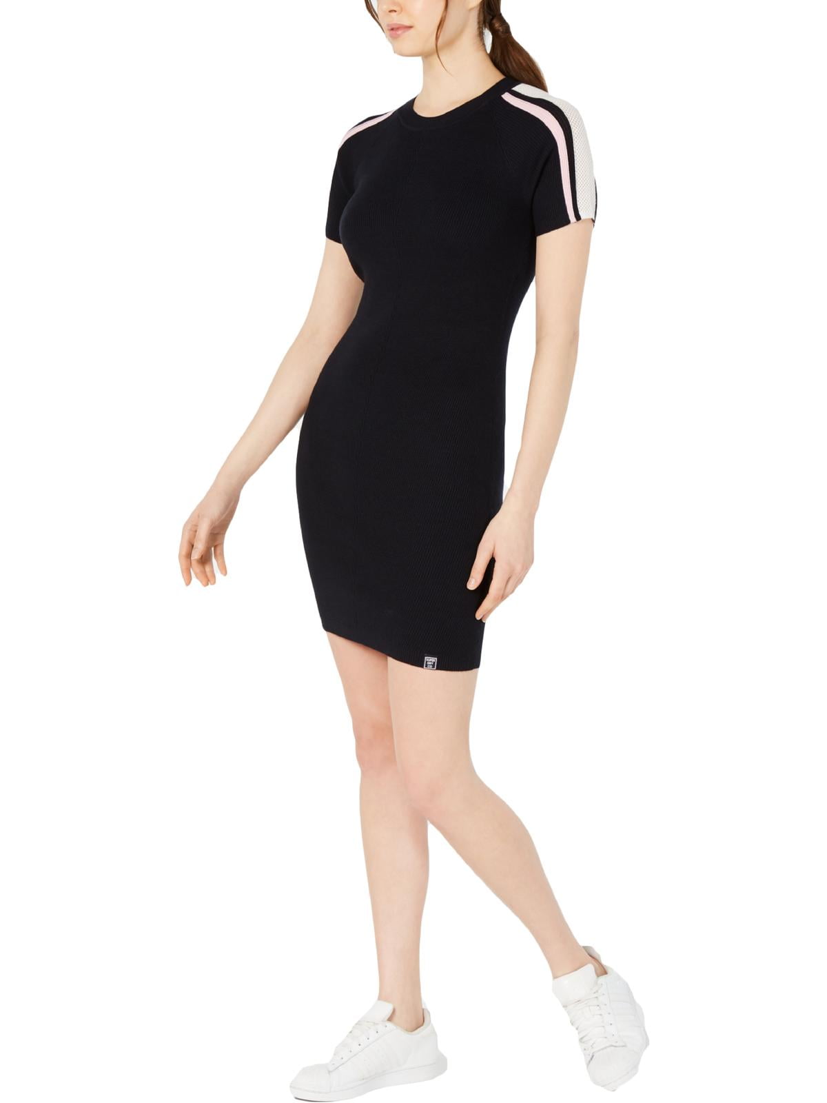 superdry bodycon dress Superdry Rib Bodycon Sleeveless Short Dress Orange XL Woman