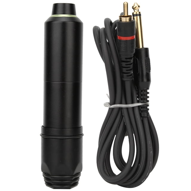 Máquina de pluma de tatuaje eléctrica de Motor fuerte profesional herramienta de artistas de tatuaje interfaz RCA negro