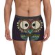 thumbnail image 1 of Balery Boho Owl Calzoncillos bóxer para hombre, ropa interior de algodón suave y transpirable con cinturilla de nailon-Medium, 1 of 5