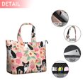 thumbnail image 2 of Pink Boston Terrier and Flower Travel Tote Bags for Women Carry On,Large Weekender Bags for Women Travel,Multi Functional Duffle Bag for Work,Shopping,Sports, 2 of 5