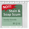 thumbnail image 4 of Plastic Shower Liner Clear - Premium PEVA Shower Curtain Liner with Rustproof Gr, 4 of 13