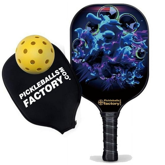 Pickleball Factory PB00048-8-G Custom Pickleball Paddle - Mirs Personalized Pickleball Paddle, Quiet Pickleball Paddles, Glassfiber Graphite