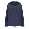 thumbnail image 7 of ZGRBOU Women's Waterproof Raincoat Lightweight Hooded Windbreaker Casual Breathable Outdoor Jacket with Pockets, 7 of 7