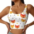 thumbnail image 1 of Balery Cute Fox with Heart Sujetadores deportivos con espalda cruzada para mujer, acolchados, sin costuras, de alto impacto, ideales para yoga, gimnasio, entrenamiento y fitness.-Large, 1 of 8